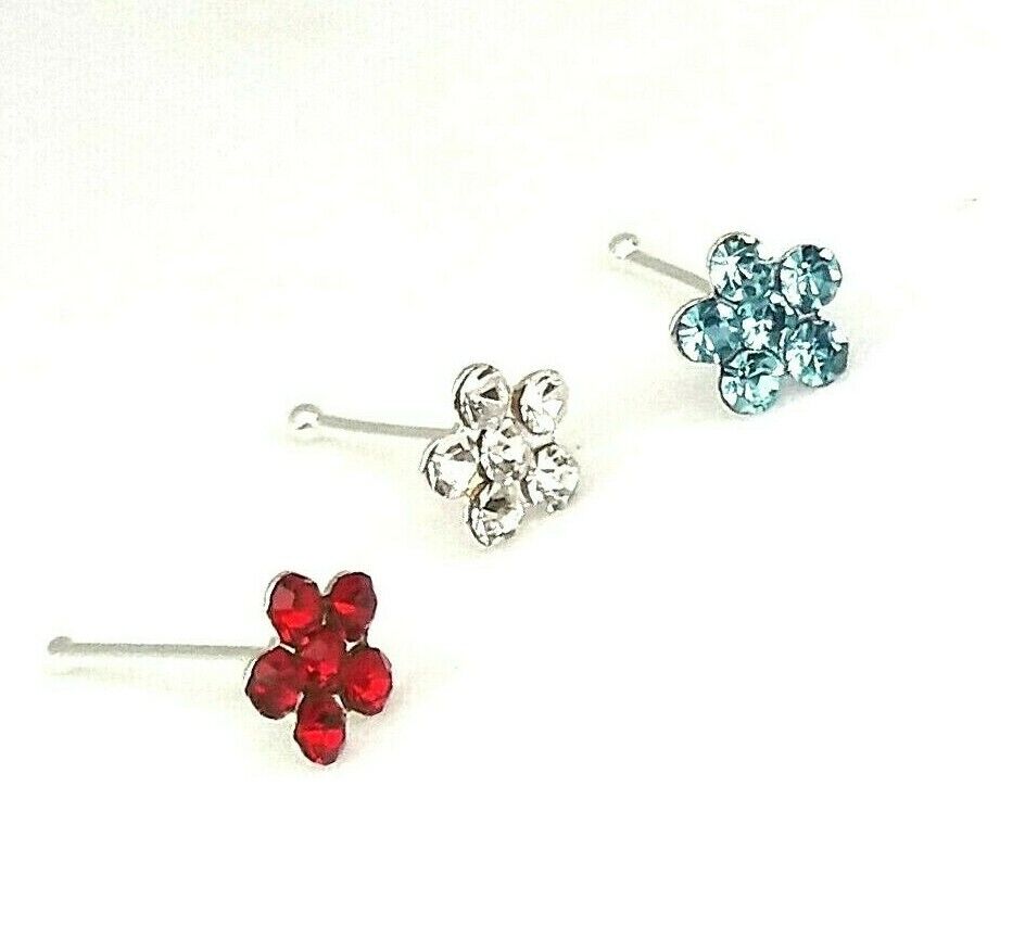 New Design Flower Nose Stud 925 Sterling Silver 