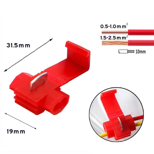 6x Scotch Lock Wire Connector Without Breaking Cable Insulated Line AWG 22-10 Cr