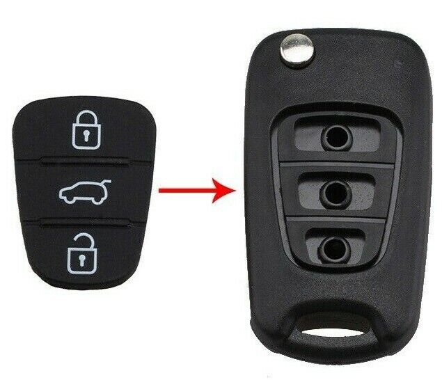 3 BUTTON HYUNDAI KEY FOB RUBBER PAD INSERT REPAIR FOR i10 i20 i30 ix35 REMOTE