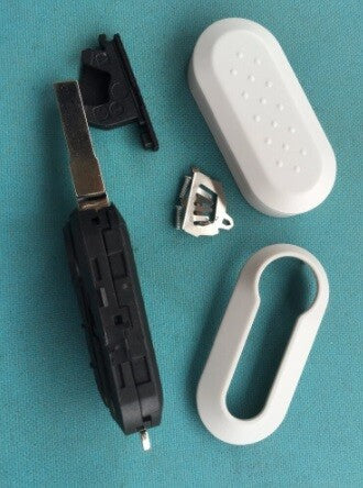 White 3 Button Remote Fob Shell Key fits Fiat 500 Panda Brava Punto Stilo