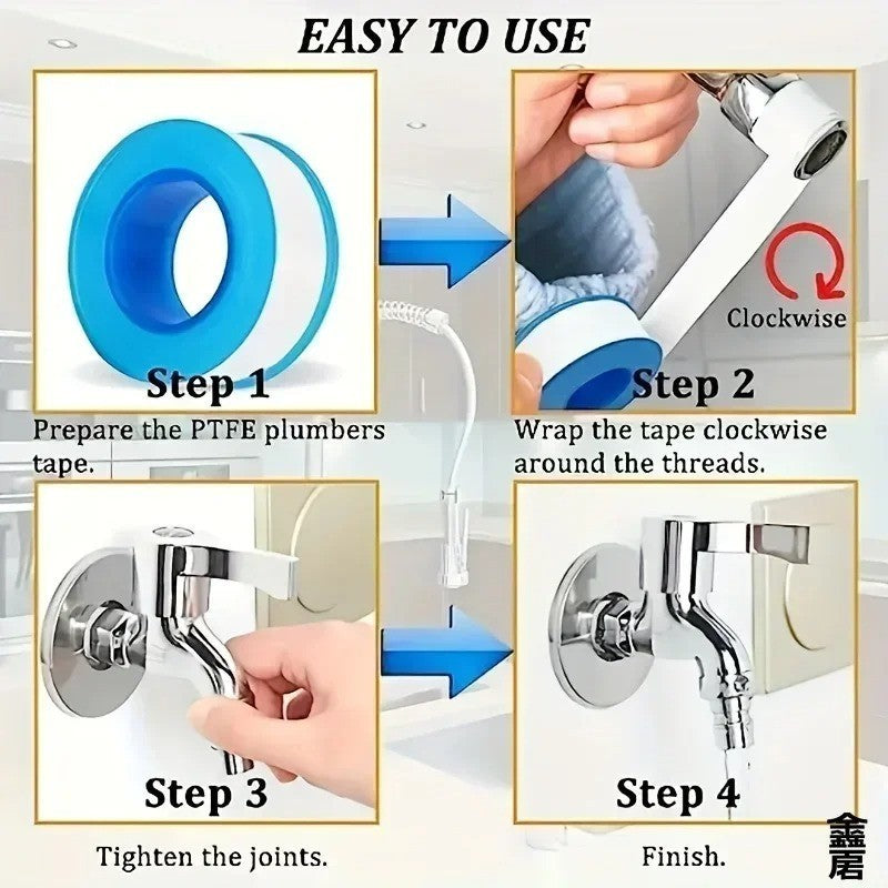 1x Seal Tape Thread Seal Waterproof Leak Tape Duct Tape Plumbing Fitting Oil-Fre