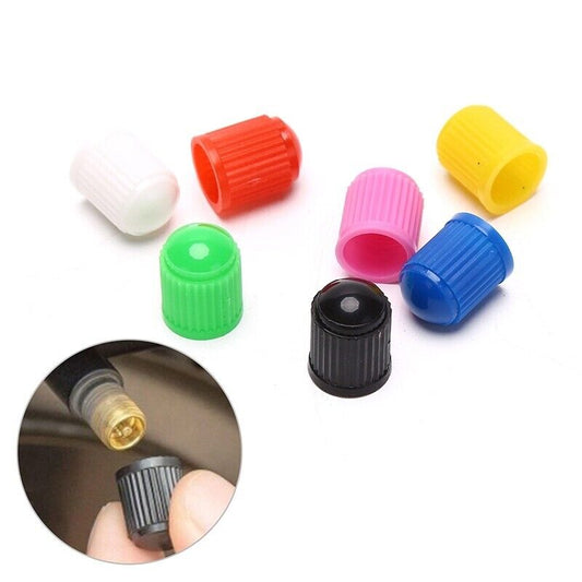 4x Plastic Tyre Valve Dust Caps For Car, Van, Motorcycle, Bmx