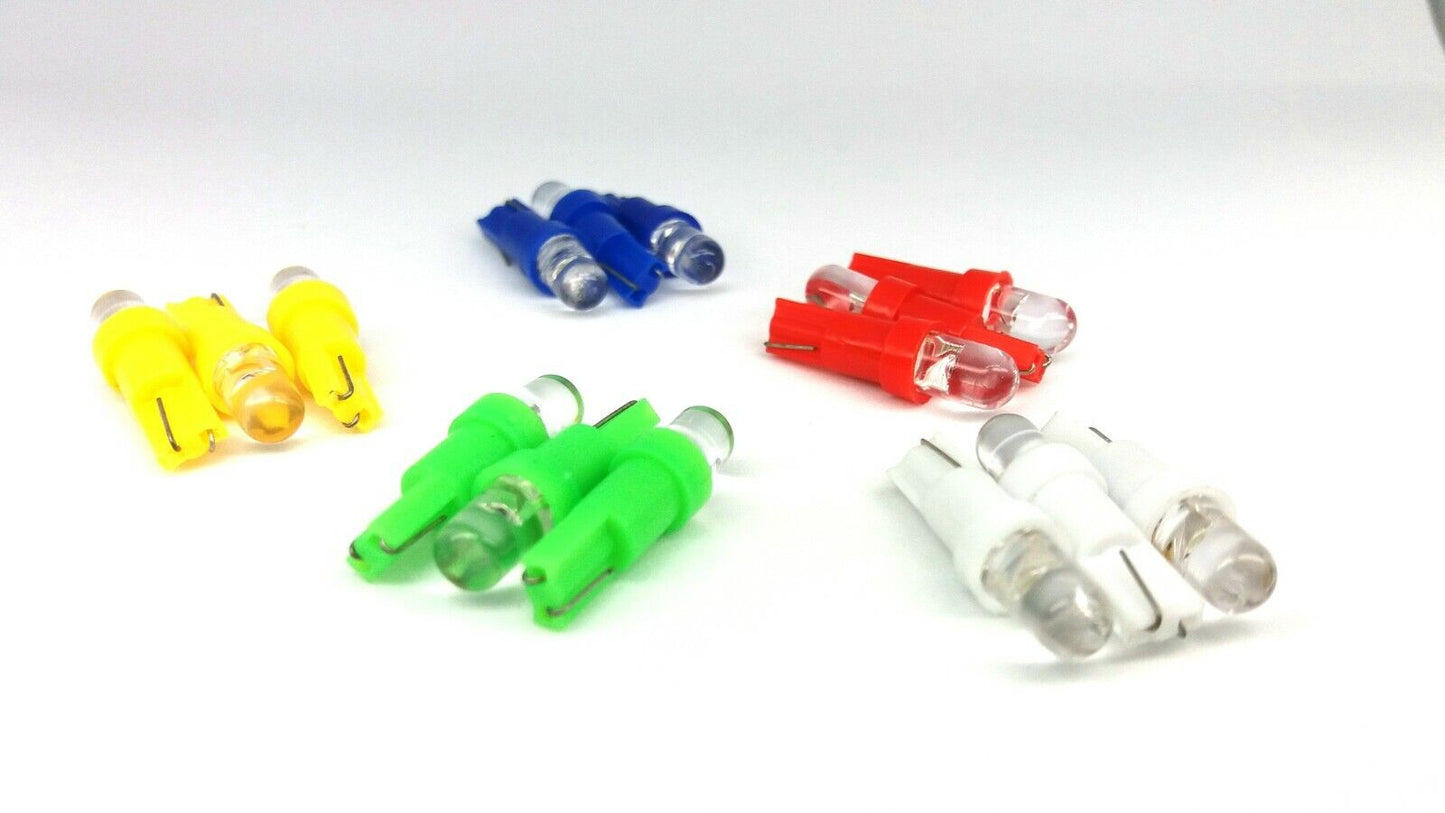 T5 LED 12V GAUGE INSTRUMENT LIGHT DASHBOARD BULBS(WHITE/BLUE/RED/YELLOW/GREEN)