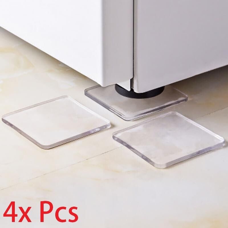 4x Non-Slip Mat Washing Machine Silicone Pads Portable Anti Vibration