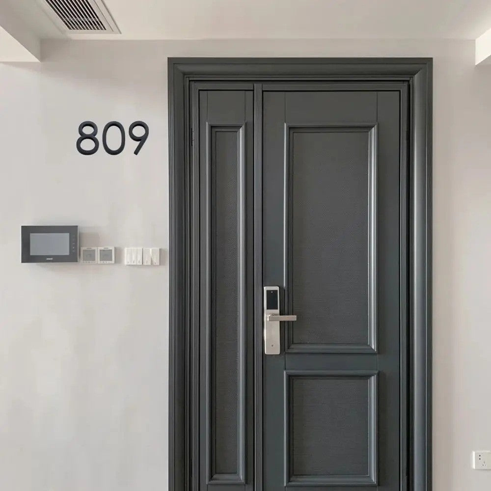 3D Black for Home Mailbox Hotel Address ABS Acrylic Numeral Tag Number 6