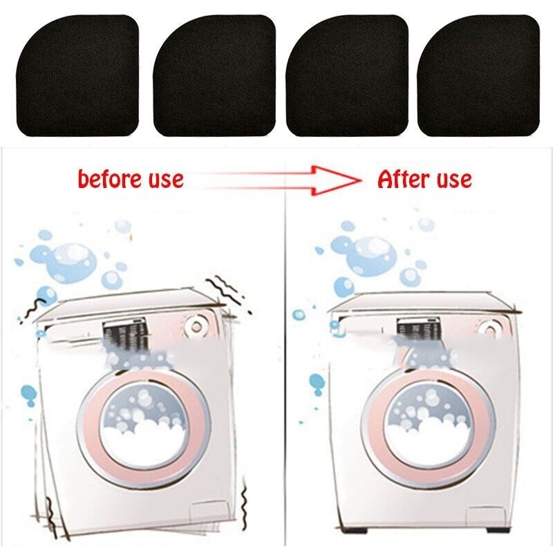 4x Washing Machine Anti Vibration Pads Shock Proof Non Slip Foot Feet Mats