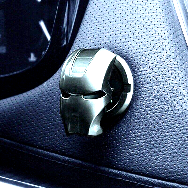 Engine Start/Stop Button Ring Protective Cover Silver Colour Iron Man 