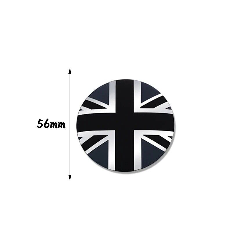 Metal 4pcs 56mm British Logo Badge Car Wheel Centre Hub Cap Emblem Stickers