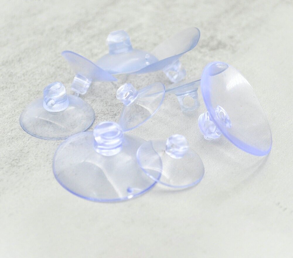 4x Transparent Suction Cups 30mm Powerful for Wall Kitchen Bathroom Glass