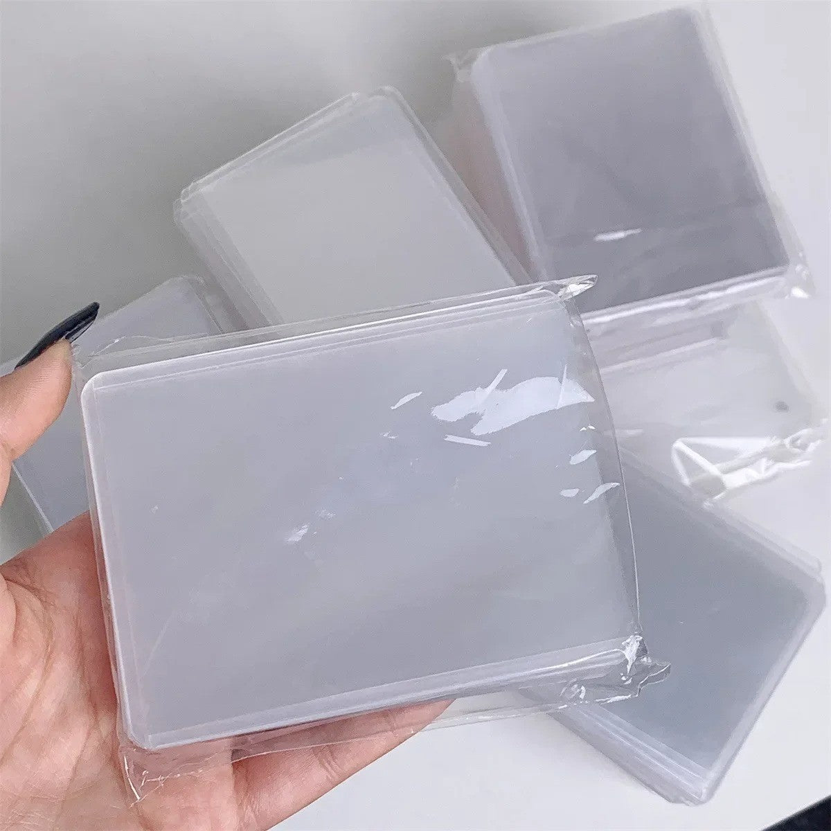 10x Card Sleeves 35PT Transparent PVC Hard Plastic Game Cards Holder Covers