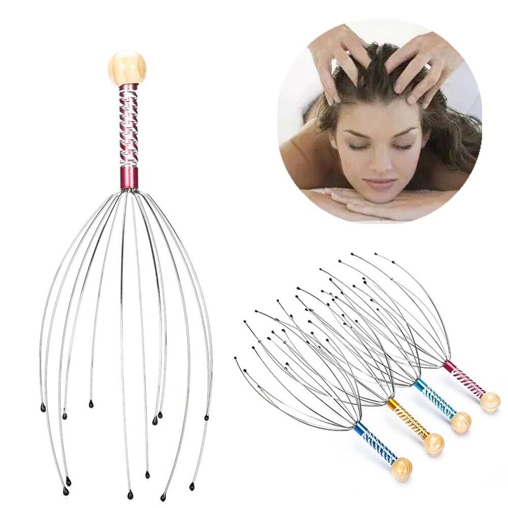 1x Random Colour Head Massager Device Relaxation Octopus Scalp Relaxation Tool