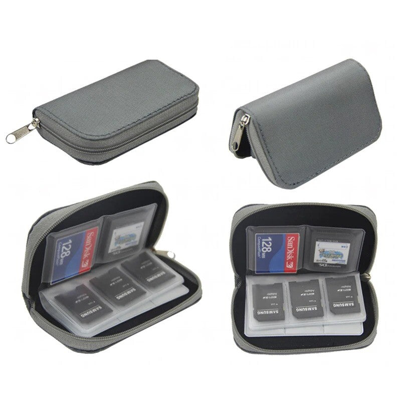 22 in 1 Game Memory Card Storage Bag Carrying Case Holder for CF/SD/Micro SD/SDH