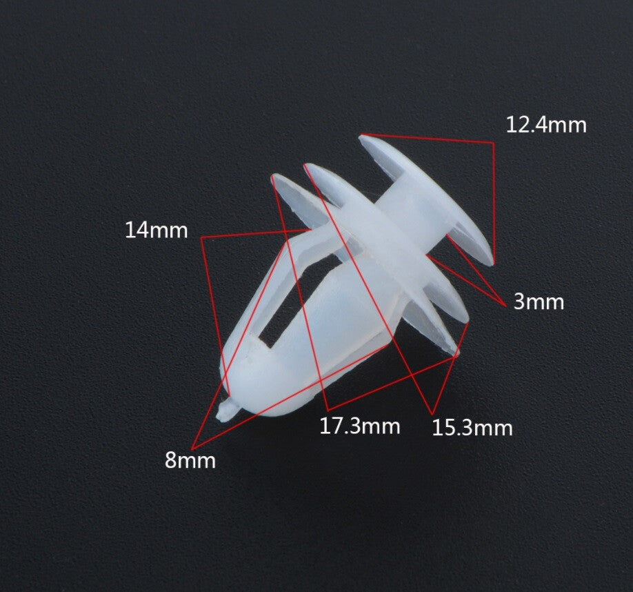 35x Car Door Trim Panel Bumper Retainer Plastic Clips Rivet Fasteners 9mm Hole
