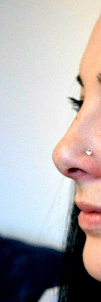 Silver Nose Stud (925 Sterling Silver 3 mm) Nose Piercing Jewelry