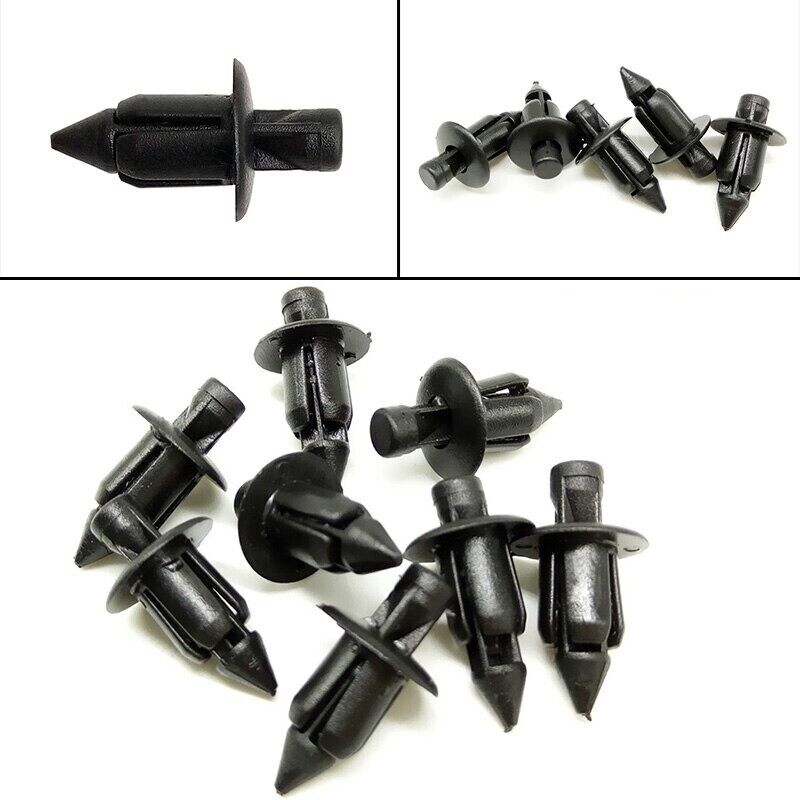 10x Suzuki Kawasaki Yamaha Honda Plastic Rivet Trim Clips for Bike 6mm