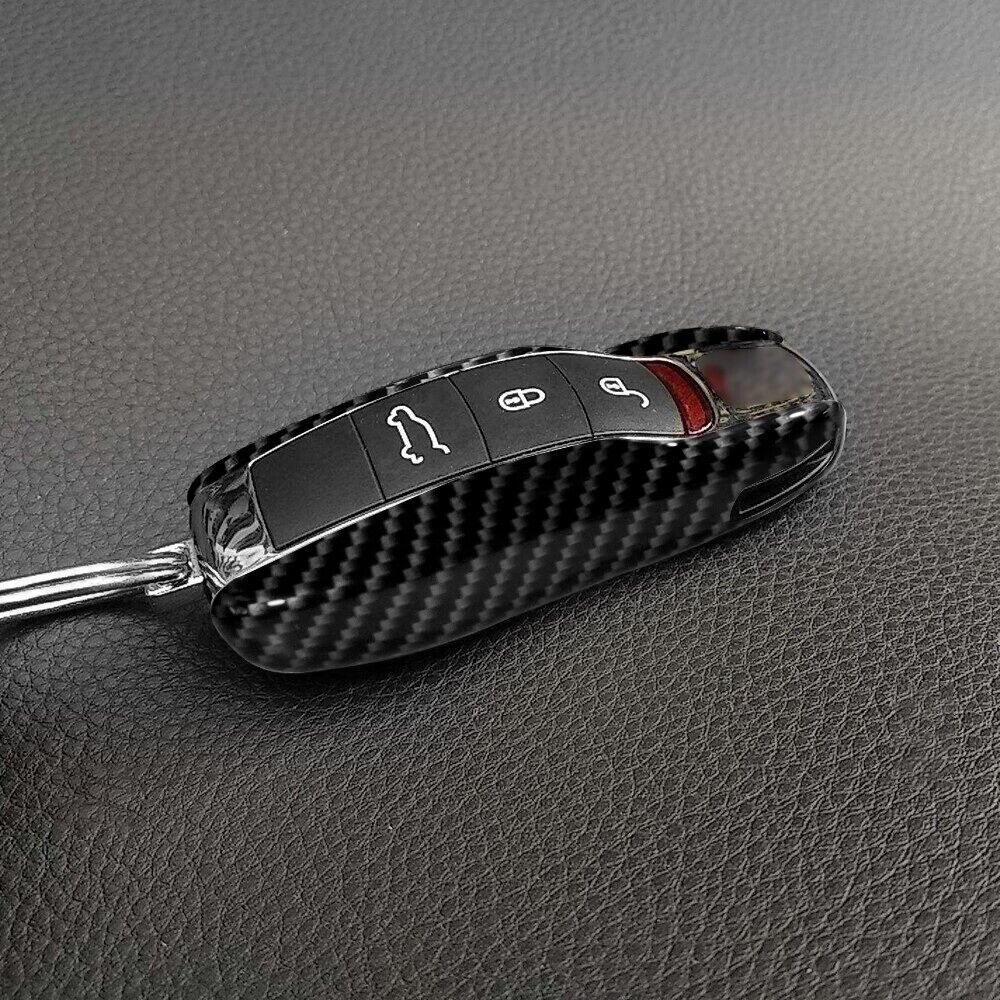 Porsche Carbon Key Shell Case for Boxster Cayenne Macan 911 Cayman Panamera