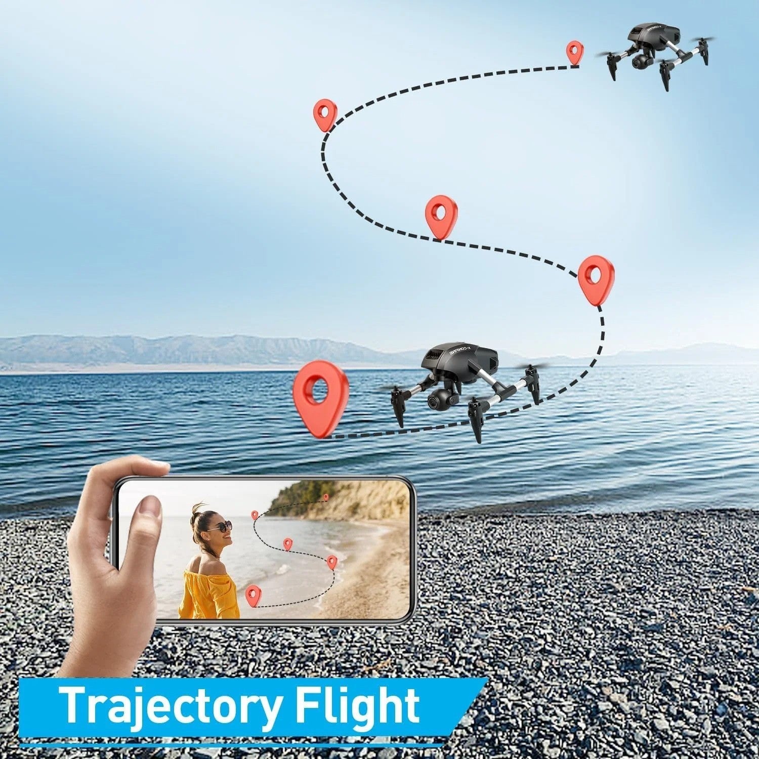 Small Drone Wide Angle HD 4K/1080P Camera Height Hold Quadcopter V42 WIFI FPV