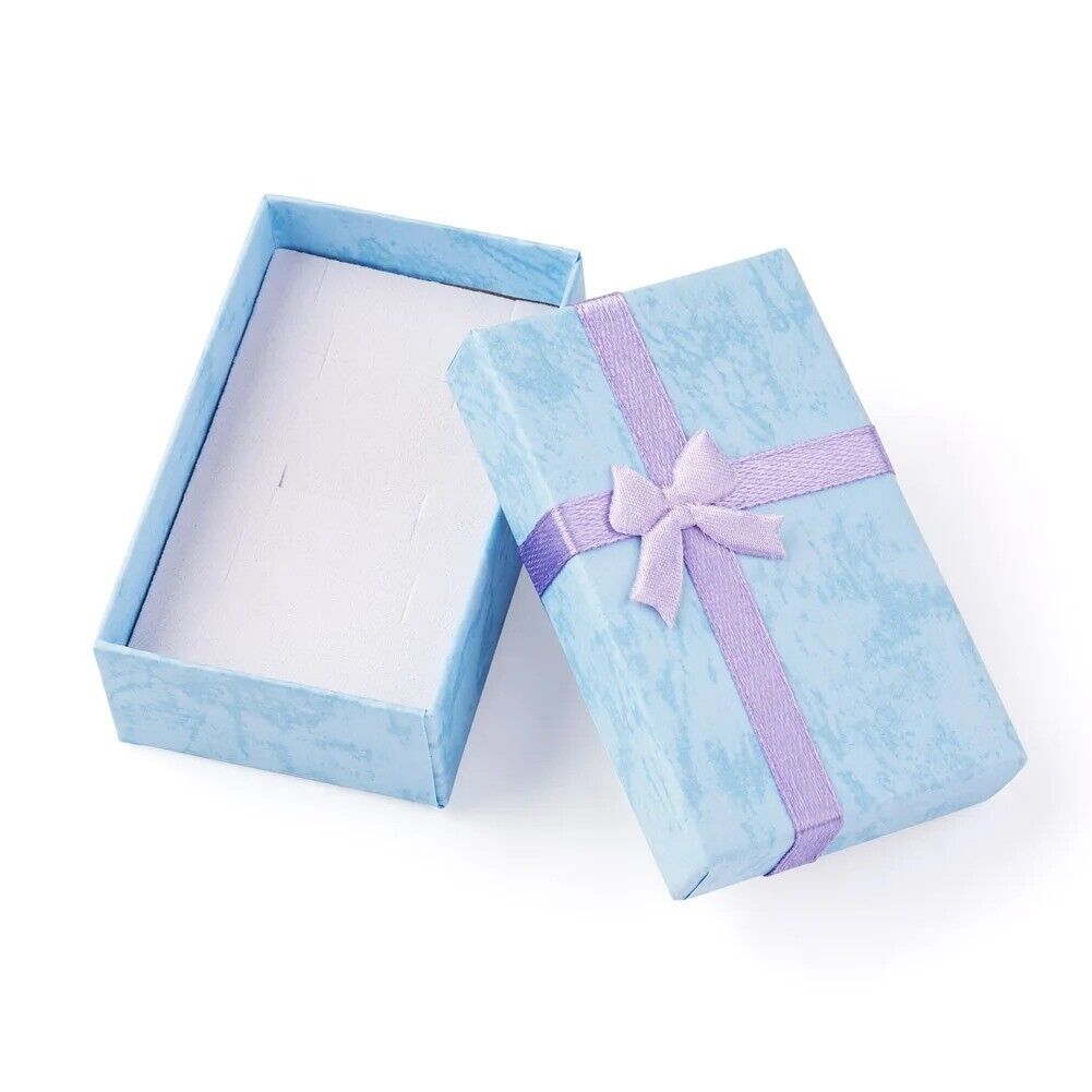 Rectangle Jewellery Gift Box for Ring Earrings Studs 3 Colours