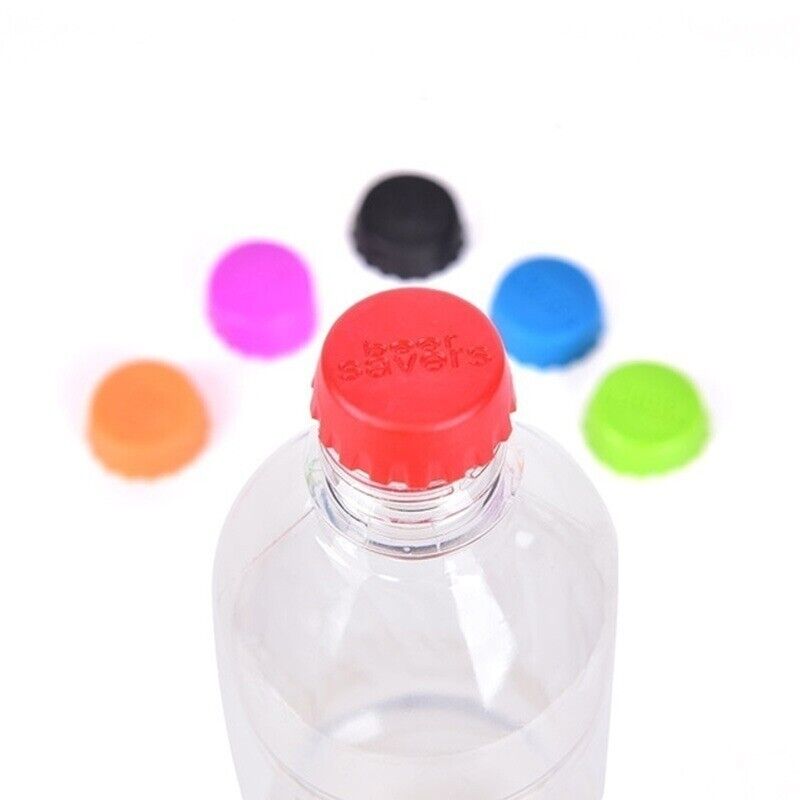 6x Reusable Silicone Bottle Caps for Beer Soy Vinegar Soda Cola Bottles 