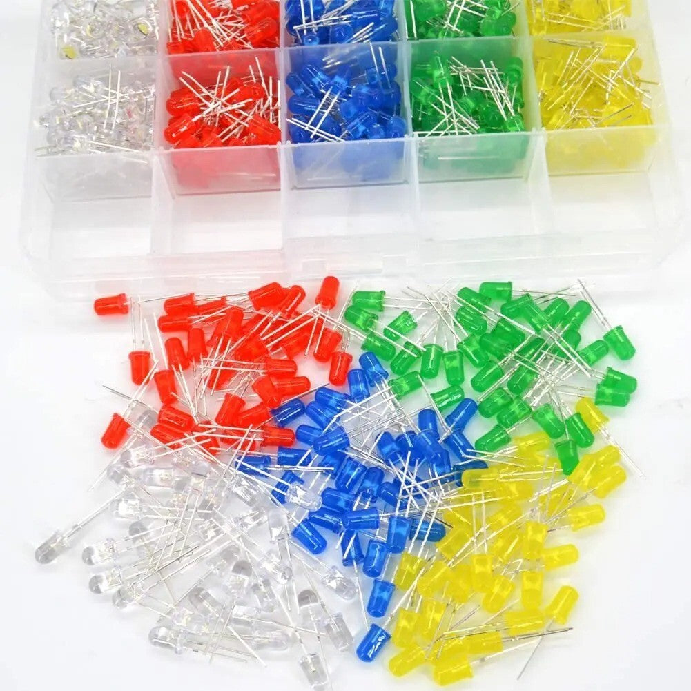 20x 3mm Round LED Ultra Bright Light Emitting Diodes White Red Blue Green Yellow