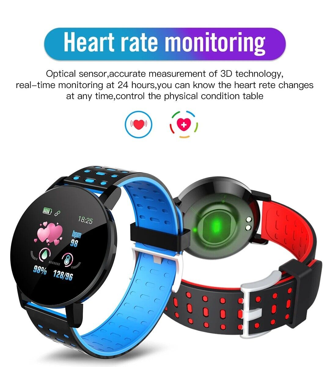 Multi Functional Fitness Smartwatch Android Smart Wristband Bluetooth Bracelet