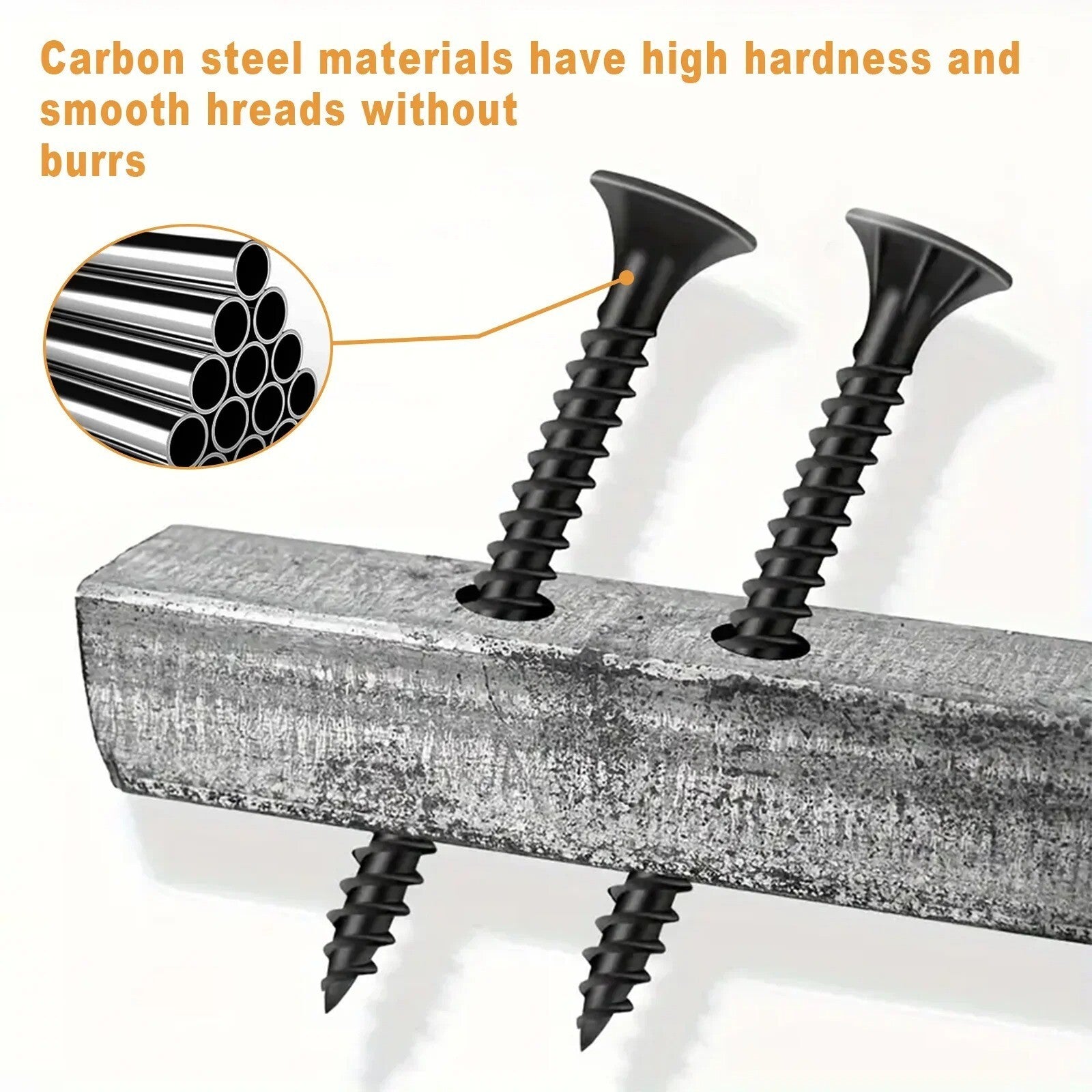 10x M3.5 Black Cross Flat Head Sheet Metal Screws Drill Wood Carbon Steel Screws