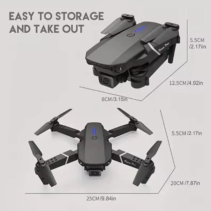 Pro WiFi FPV Drone Wide Angle HD 4K 1080P Camera Height Hold RC Foldable Drone