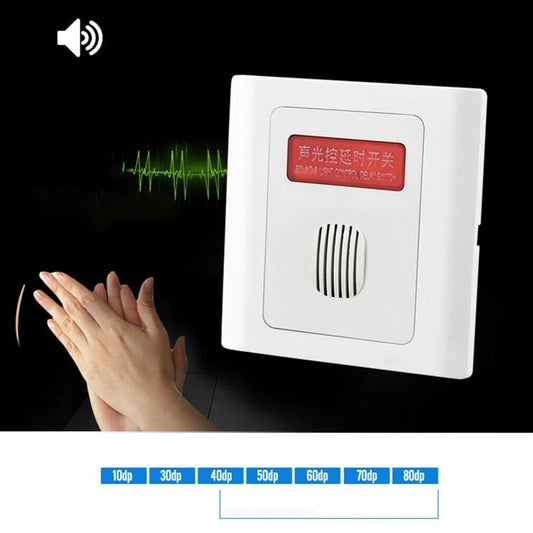 Light Switch Voice Sensor Sound Controller Wall Mounted Intelligent Auto On Off