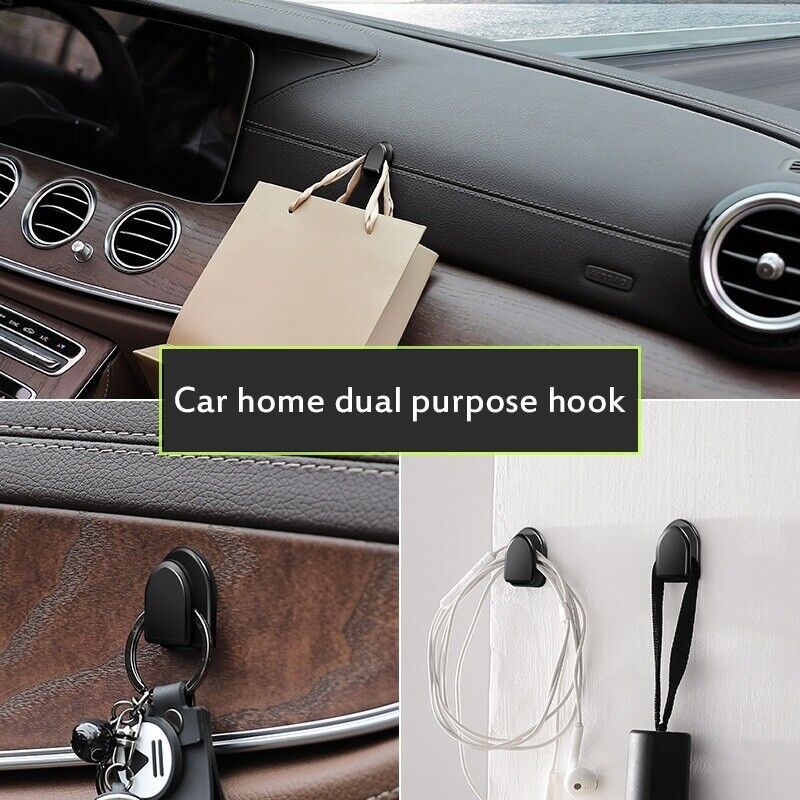 1x Car Hook USB Cable Organizer Headphone Key Storage Self Adhesive Hook Hanger