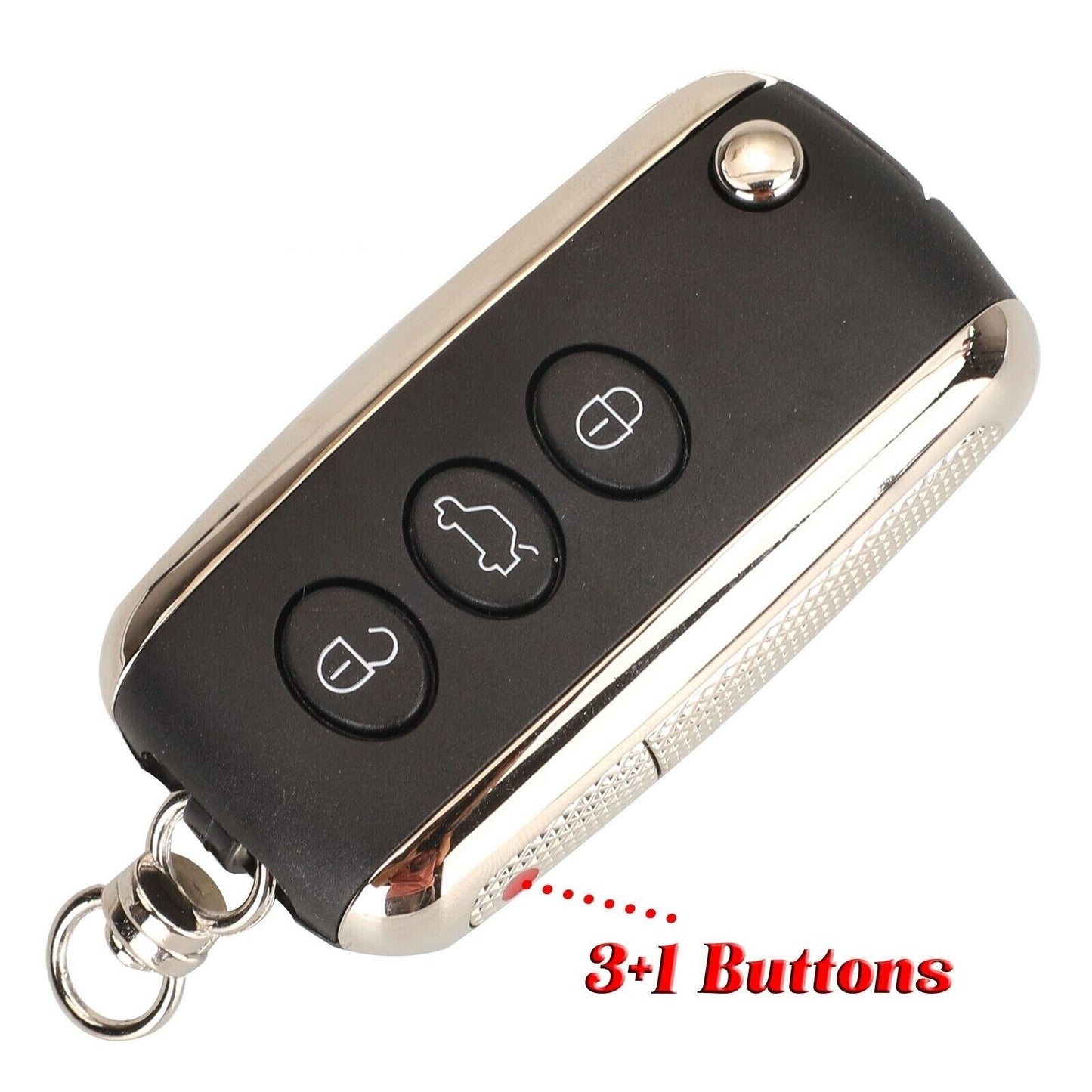 Bentley 3+1 Button Remote Flip Key Fob for Continental GT GTC Flying Spur