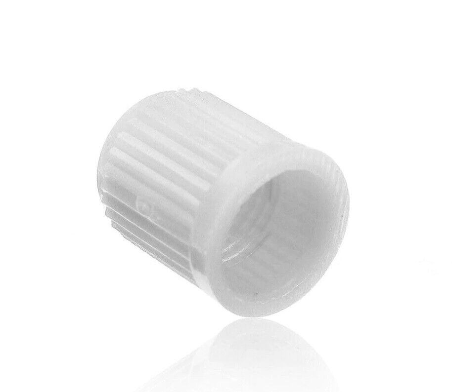 12x Car White Tyre Valve Dust Caps (Car, Van, Motorcycle, Bmx)