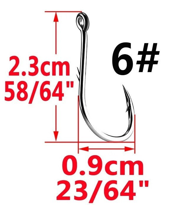 5x High Carbon Steel Fishing Hooks  Sea Worm Carp 10 Different Sizes