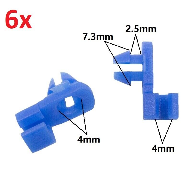 6x Car Door Plastic Round Head Lock Rod Wire Clip