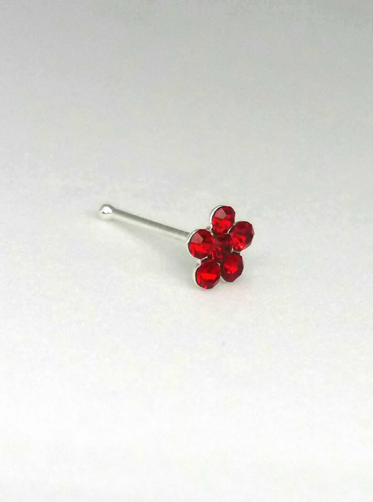 Flower Nose Stud Sterling Silver 925 3 Colours