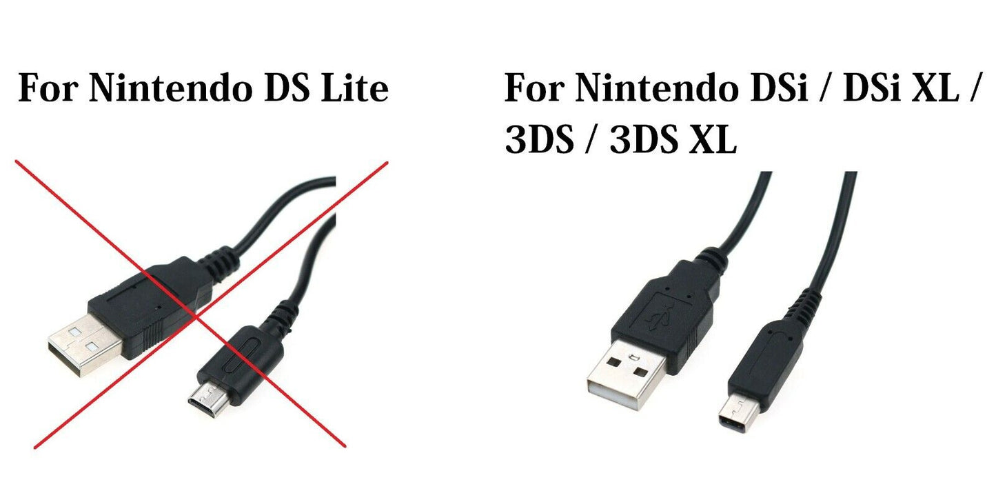 Nintendo USB Power Charger Cable DSi / DSi XL / 3DS / 3DS XL 