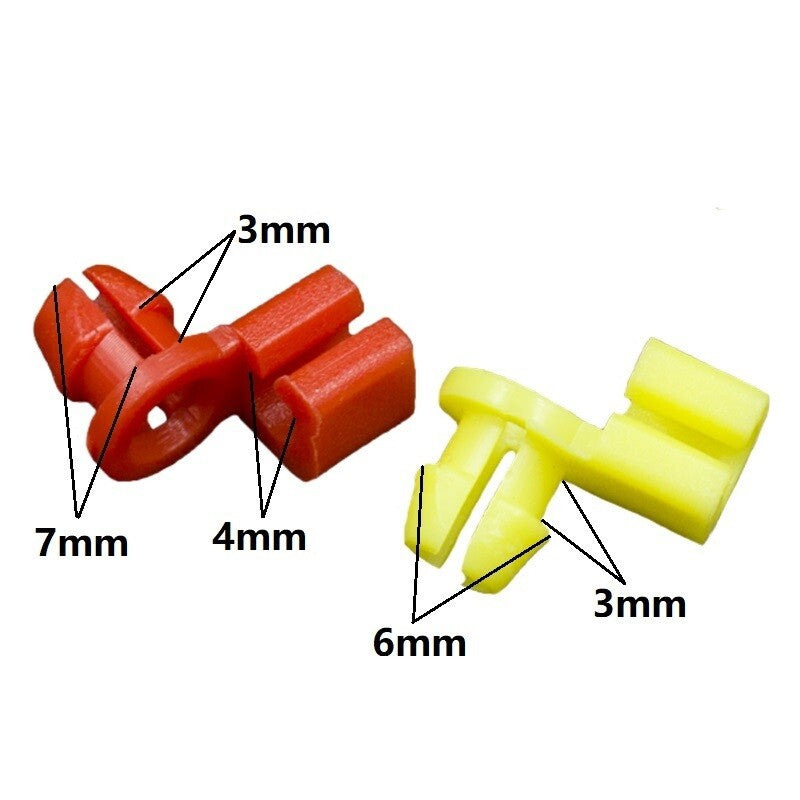 10x Rod Clips Left and Right Door Side Lock Latch Rod 4mm Size Plastic Clips