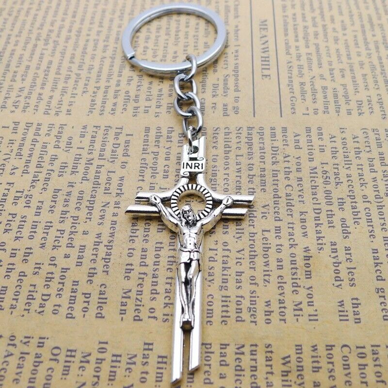 Jesus Holy Cross KeyChain Keyring Christian Faith Gift 