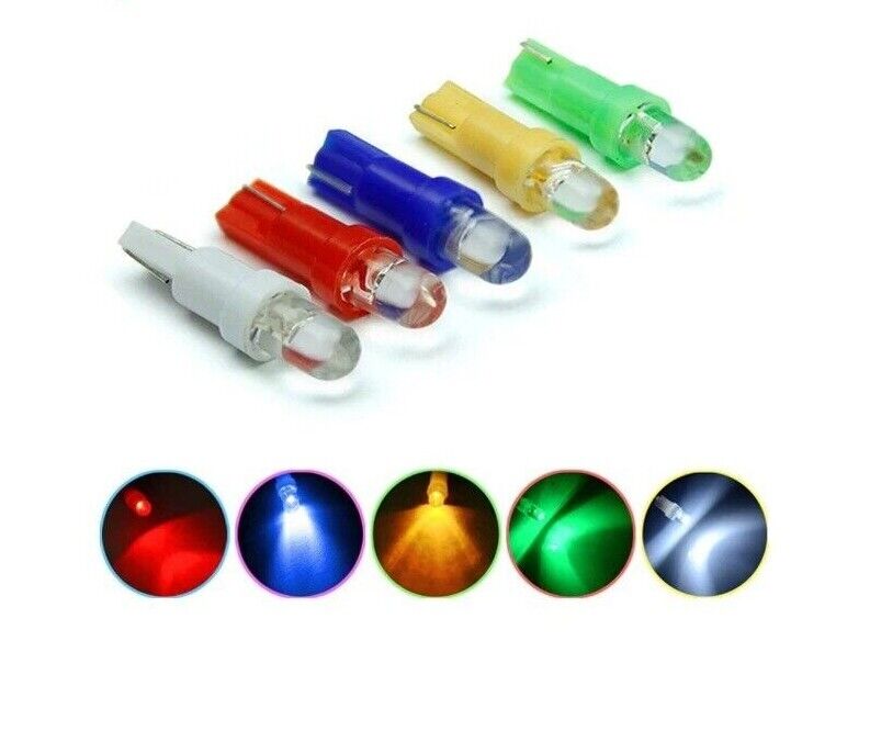 10x T5 LED Car Dashboard Gauge Lamps 58 73 74 Auto Warning Indicator Bulbs