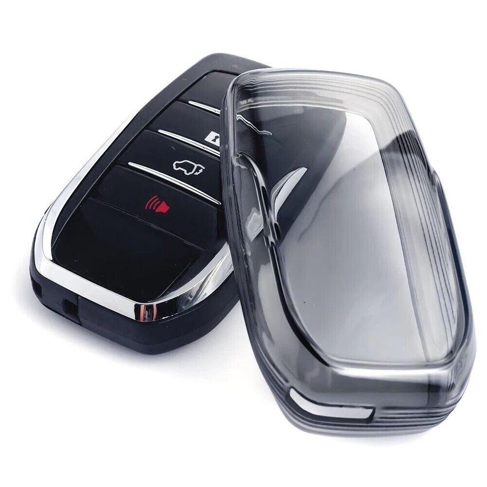 Black Transparent Car Key Fob Case Cover for Toyota Hilux Sienna Venza