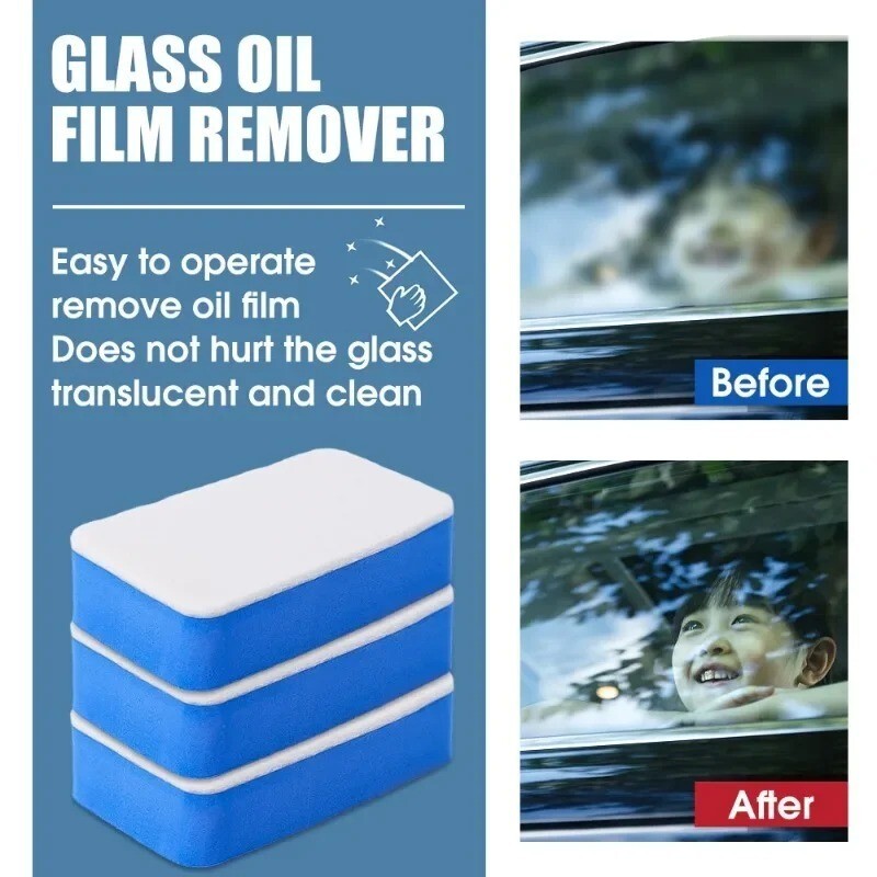 Car Oil Film Cleaning Sponge Wiper Polishing Sponges Brush Car Windshield Glass