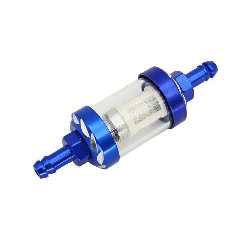 8mm CNC Aluminum Alloy Glass Gas Fuel Gasoline Oil Filter Moto for Dirt Pit Bike