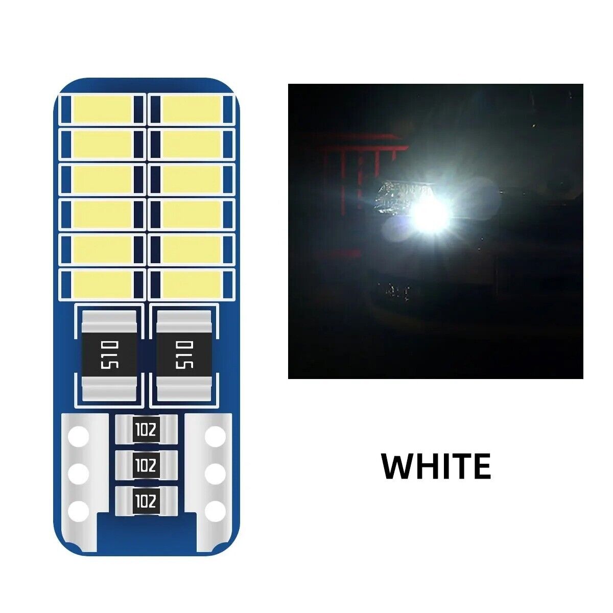 1x T10 W5W LED Canbus 3014 24SMD No Error 194 168 T10 LED Car Interior Lamp