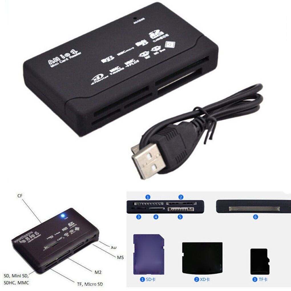 SD Card Reader All In One for TF CF SD Mini SD SDHC MMC MS XD