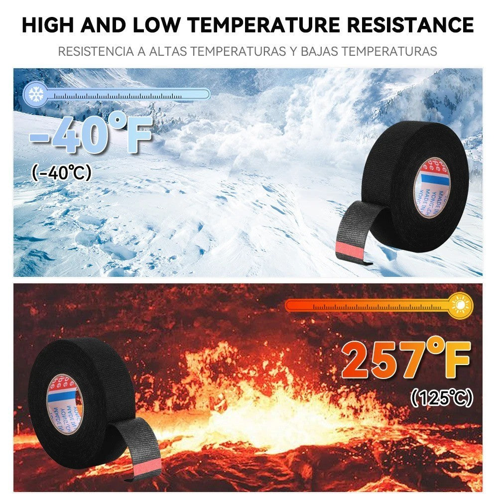 Auto Cloth Wire Harness Tape 10m Heat Resistance Waterproof Insulating Tape 19mm