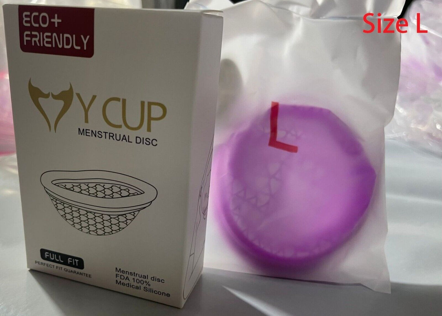 Silicone Menstrual Women's Period Cup Disc 2 Different Sizes and Colours