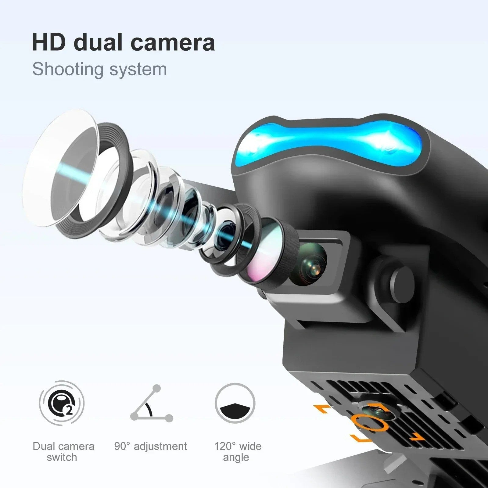 Pro HD 4K Drone with Dual Camera WiFi FPV Aerial Photography RC Quadcopter
