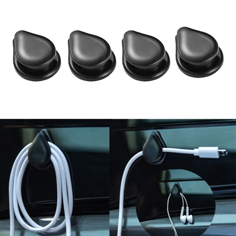 1x Car Clip Self Adhesive Holder Hook for Cable Keys Headphone Bag Organizer