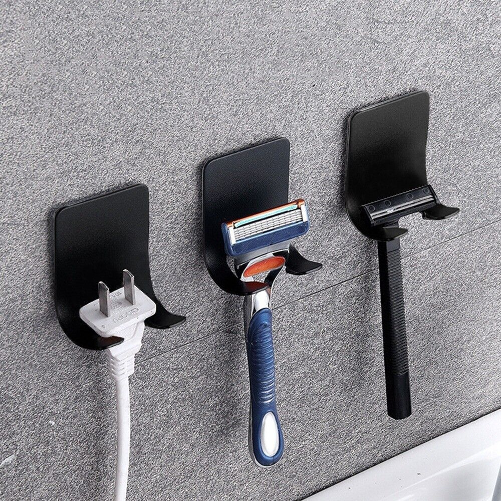 Shaver Holder Bathroom Towel Holder Razor Rack Self Adhesive Kitchen Bathroom