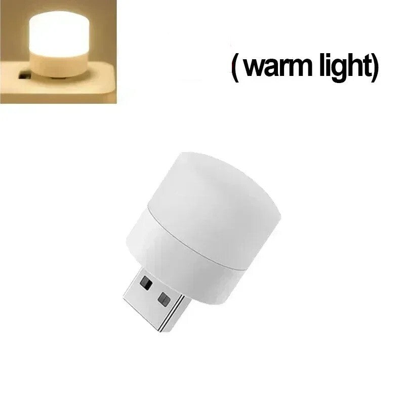 Mini USB Night Lamp Warm White Eye Protection Book Reading Light USB Plug PC