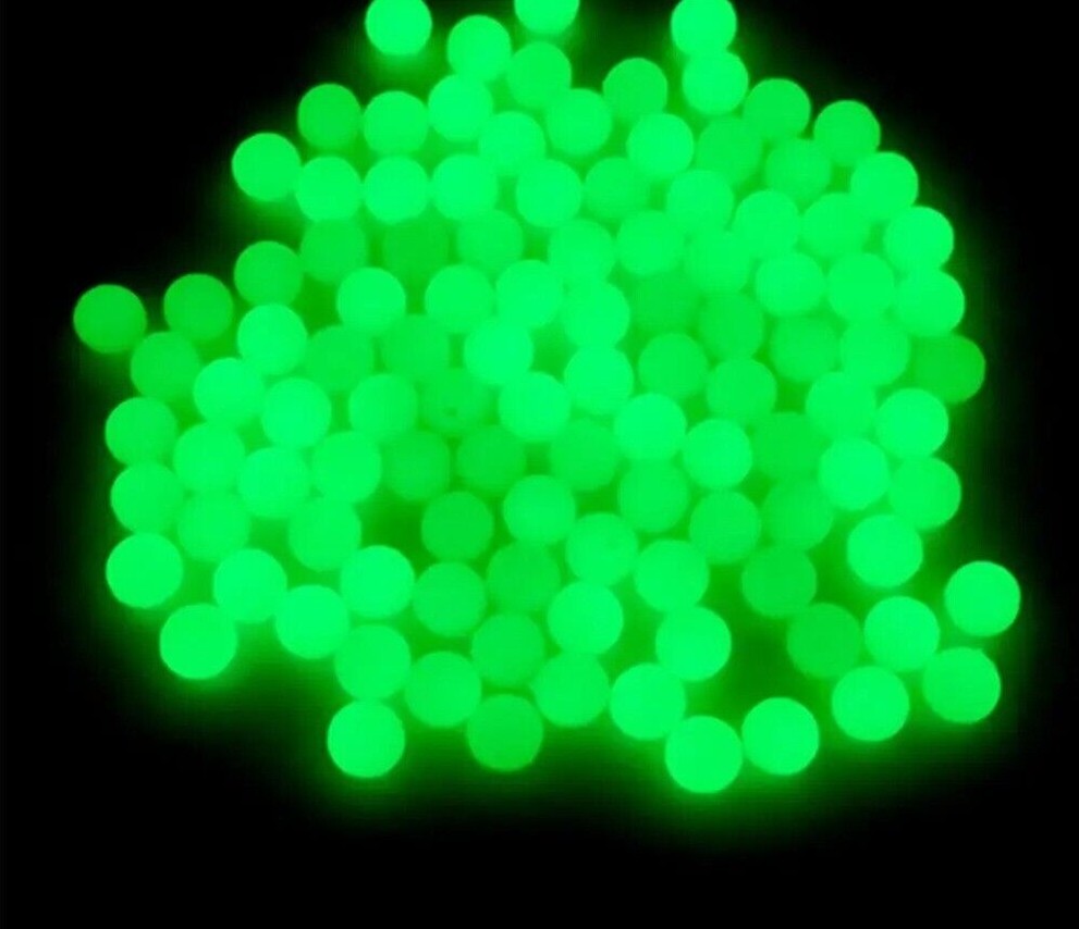 10x Green Fishing Floats Beads Luminous Light Glowing Balls for Night Fishing